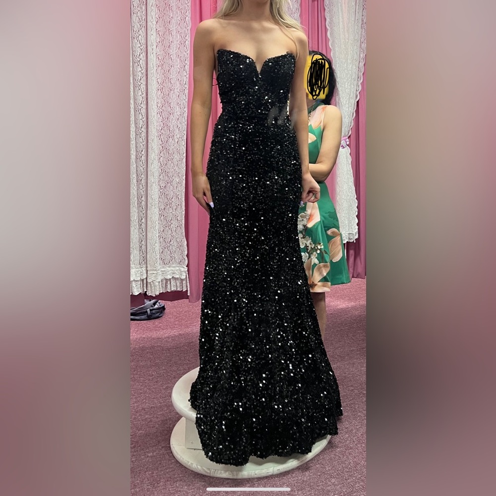 Black sequins prom dress, worn once